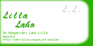 lilla laho business card
